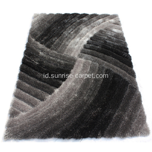 Desain Elastis &amp; Sutra Shaggy 3D Rug